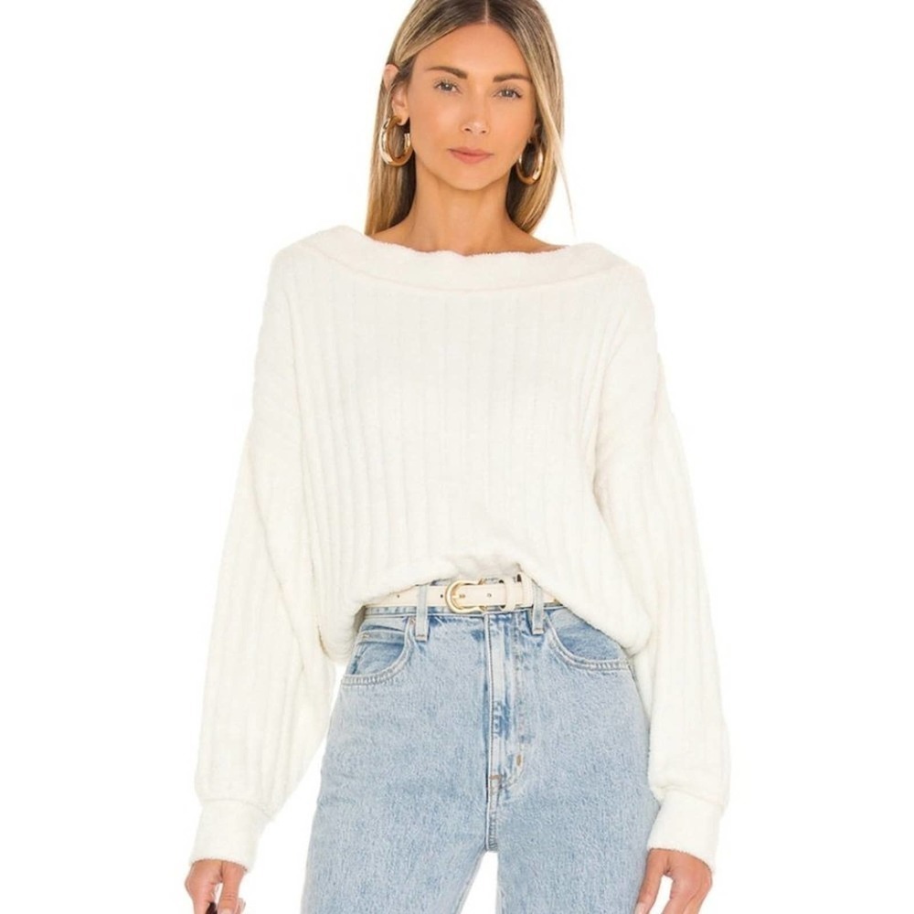 NEW Free People Cabin Fever Pullover Sweater Women’s Large Cabincore Cozy